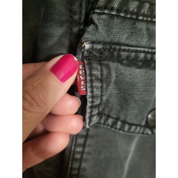 Levi's Black Sherpa Lined Cotton Guys Trucker Jacket, M - Picture 9 of 16